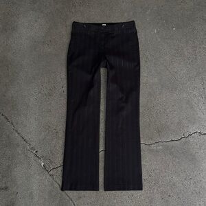 Y2K Low Rise Black Pinstripe Trousers